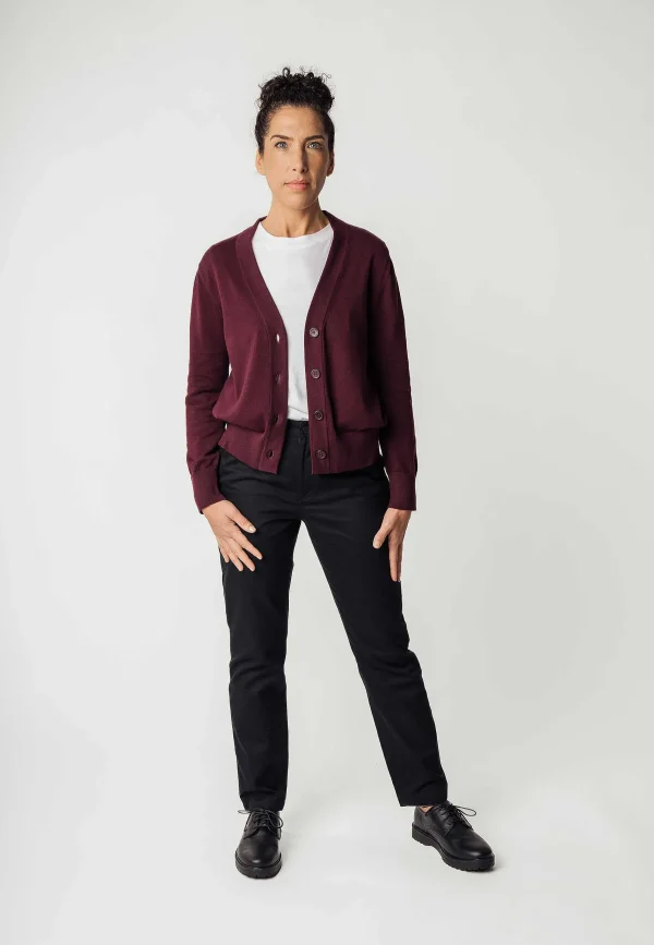 Flash Sale MELAWEAR Damen Basic V-Neck Feinstrick Cardigan Surina