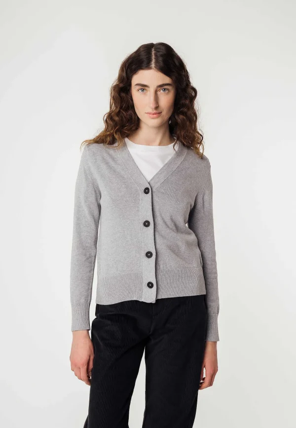 Best Sale MELAWEAR Damen Basic V-Neck Feinstrick Cardigan Surina