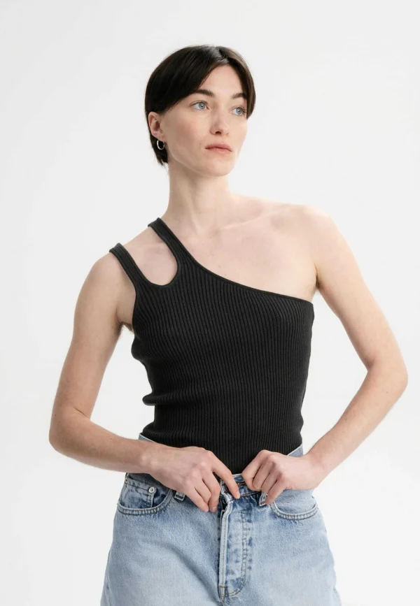 Clearance MELAWEAR Damen One Shoulder Strick Top Rojana