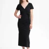 Shop MELAWEAR Damen V-Neck Kleid Lang Shreoshi